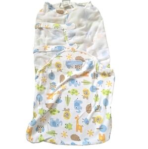 Halo Kids Pajamas Sleep Sack - White with Blue and Yellow Animals